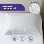 2’li Mikro Kapitone Sıvı Geçirmez Yastık Alezi – Hisar Serisi - Image 5