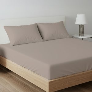 %100 Pamuk Lastikli Çarşaf Takım – Bej – Ayasofya Serisi