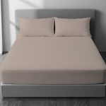 %100 Pamuk Lastikli Çarşaf Takım – Bej – Ayasofya Serisi - Image 3