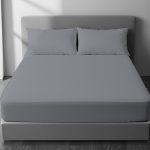 %100 Pamuk Lastikli Çarşaf Takım – Gri – Ayasofya Serisi - Image 3