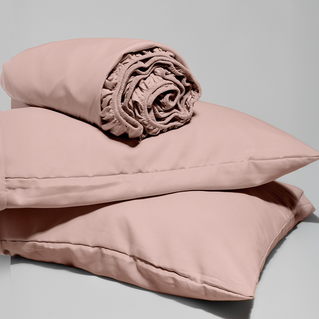 %100 Pamuk Lastikli Çarşaf Takım – Pembe – Ayasofya Serisi