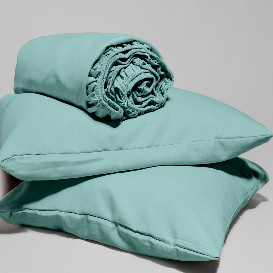 %100 Pamuk Lastikli Çarşaf Takım – Yeşil – Ayasofya Serisi