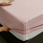 %100 Pamuk Ranforce Lastikli Çarşaf Pudra – Dolmabahçe Serisi - 2