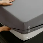 %100 Pamuk Ranforce Lastikli Çarşaf Gri – Dolmabahçe Serisi - 2