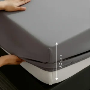 %100 Pamuk Ranforce Lastikli Çarşaf Gri – Dolmabahçe Serisi