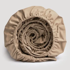 %100 Pamuk Ranforce Lastikli Çarşaf Toprak – Dolmabahçe Serisi