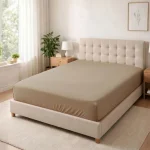 %100 Pamuk Ranforce Lastikli Çarşaf Toprak – Dolmabahçe Serisi - 1