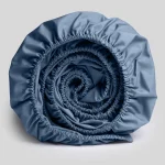 %100 Pamuk Ranforce Lastikli Çarşaf İndigo – Dolmabahçe Serisi - 4