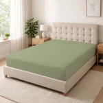 %100 Pamuk Ranforce Lastikli Çarşaf Haki- Dolmabahçe Serisi - 1