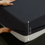 %100 Pamuk Ranforce Lastikli Çarşaf Antrasit –  Dolmabahçe Serisi - 2