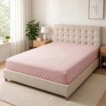 %100 Pamuk Ranforce Lastikli Çarşaf Pudra – Dolmabahçe Serisi - 1