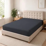 %100 Pamuk Ranforce Lastikli Çarşaf Antrasit –  Dolmabahçe Serisi - 1