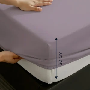 %100 Pamuk Ranforce Lastikli Çarşaf Lila – Dolmabahçe Serisi