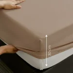 %100 Pamuk Ranforce Lastikli Çarşaf Toprak – Dolmabahçe Serisi - 2