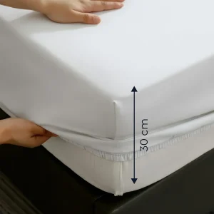 %100 Pamuk Ranforce Lastikli Çarşaf Beyaz – Dolmabahçe Serisi