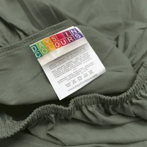 %100 Organik Pamuk Lastikli Çarşaf Haki – Dolmabahçe Serisi