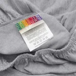 %100 Organik Pamuk Lastikli Çarşaf Gri – Dolmabahçe Serisi - 4