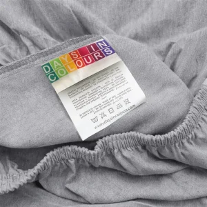 %100 Organik Pamuk Lastikli Çarşaf Gri – Dolmabahçe Serisi