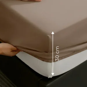 %100 Organik Pamuk Lastikli Çarşaf Toprak – Dolmabahçe Serisi