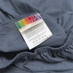 %100 Organik Pamuk Lastikli Çarşaf İndigo – Dolmabahçe Serisi - 4