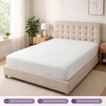 %100 Organik Pamuk Lastikli Çarşaf Beyaz – Dolmabahçe Serisi - 2